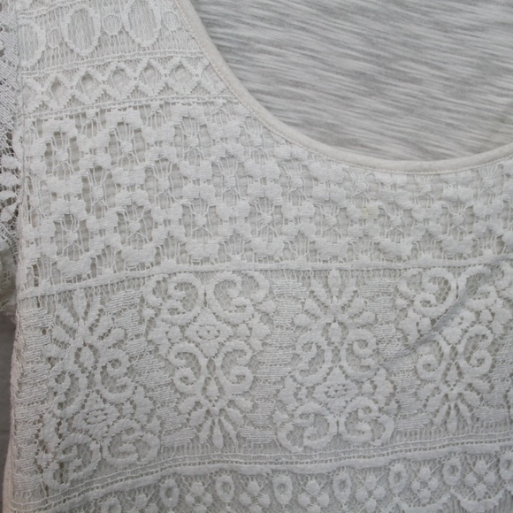 Lucky Brand Cream Eyelet Embroidery Tee - Picture 4 of 4